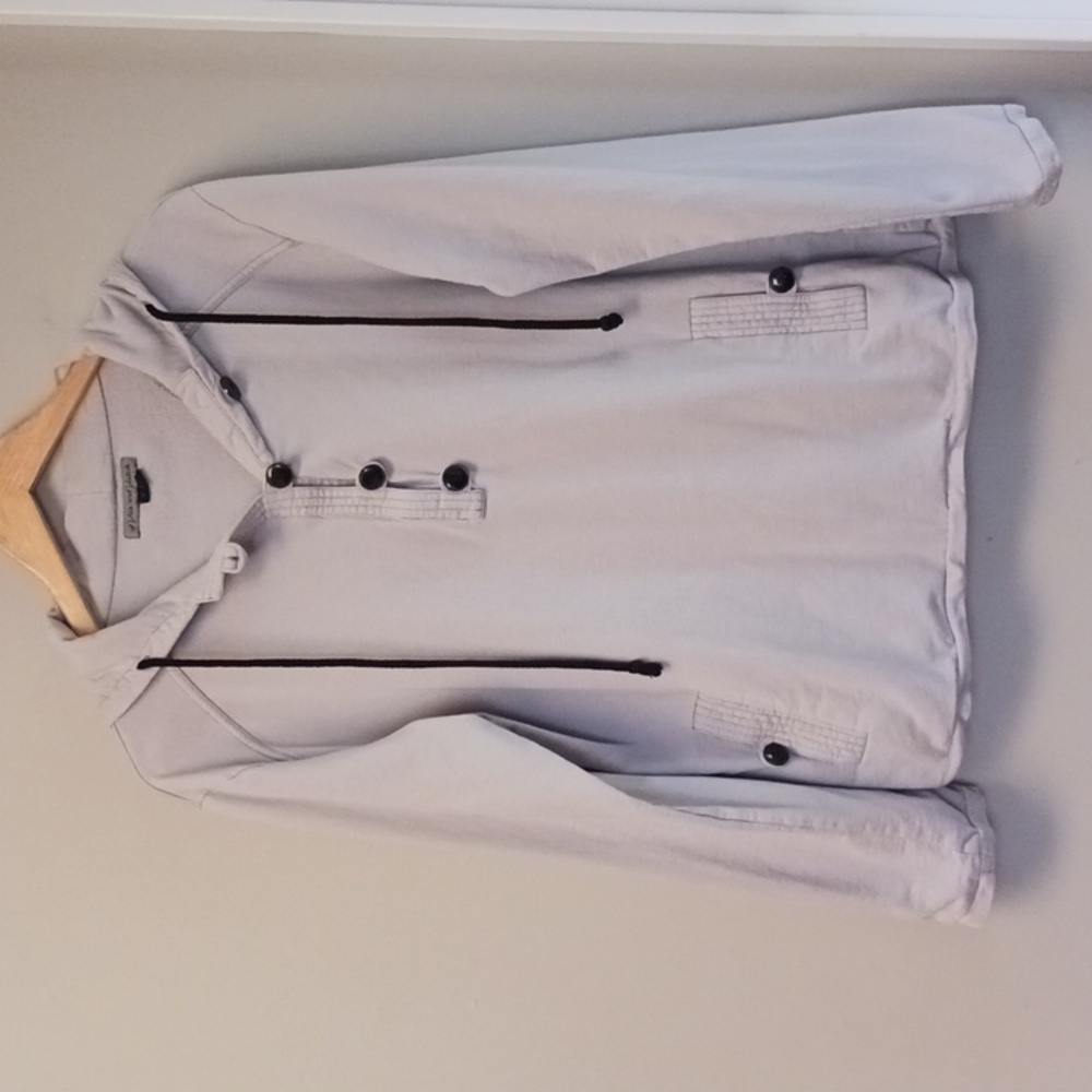 Of Vice and Virtue Cotton Pullover Hoodie Sweatshirt w/Pockets Gray Size XL